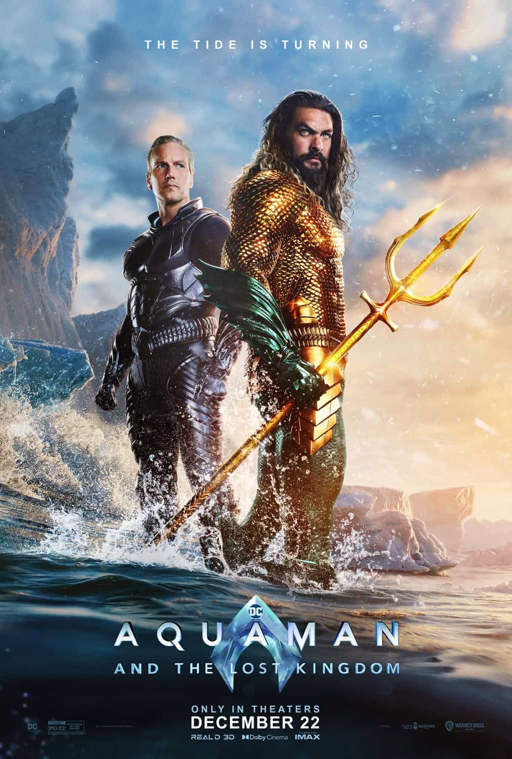 New poster has been released for Aquaman and the Lost Kingdom which stars Jason Momoa and Ben Affleck - movie UK release date 26th December 2023 #aquamanandthelostkingdom
