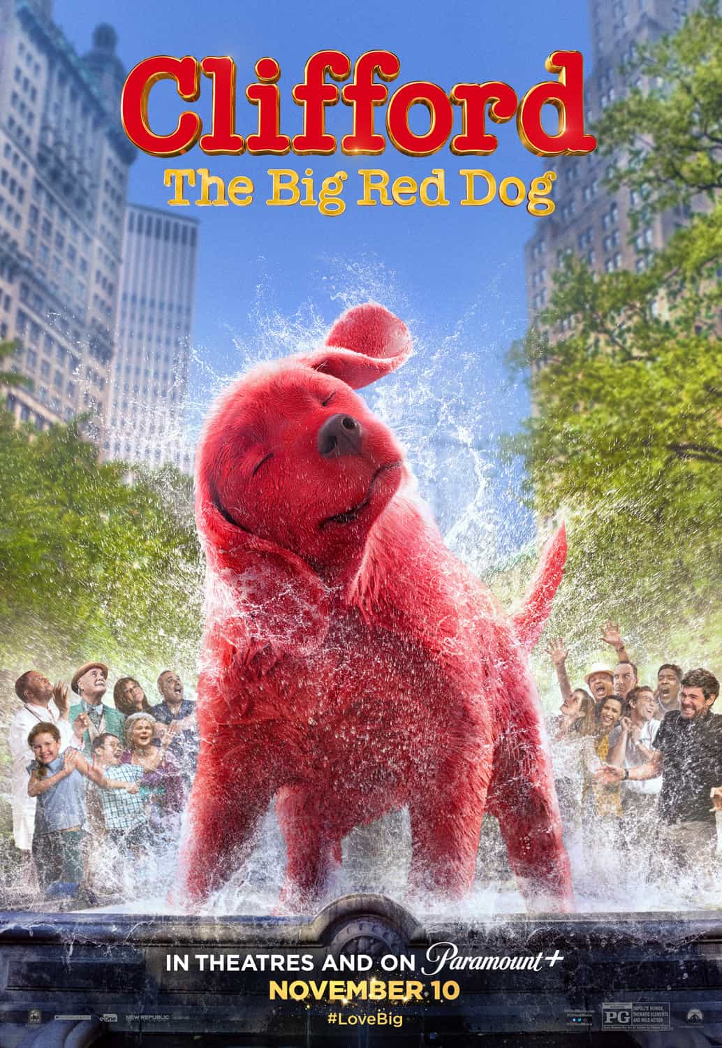 Clifford the Big Red Dog is given a PG age rating for mild bad language, violence