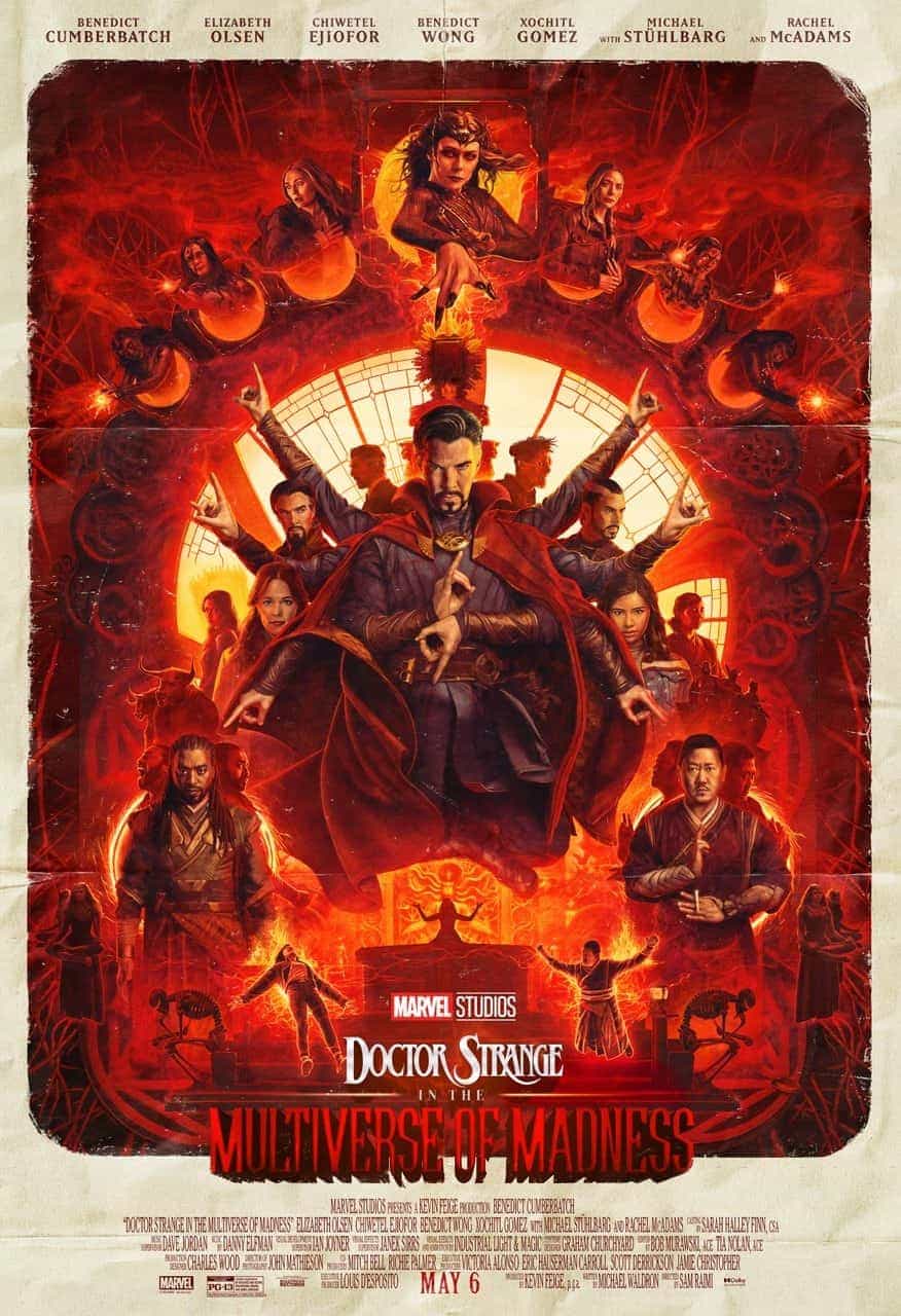 Trailer for Doctor Strange and the Multiverse of Madness from Spider-Man: No Way Home end credit is release, staring Benedict Cumberbatch and Elizebeth Olson - movie released 6th May 2022