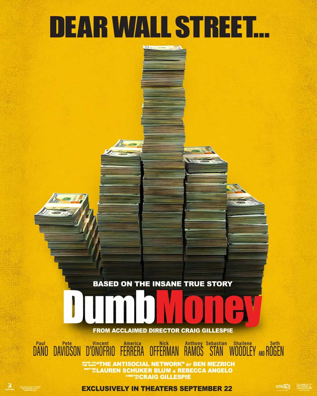 Dumb Money has been given a 15 age rating in the UK for strong language, sex references, drug misuse