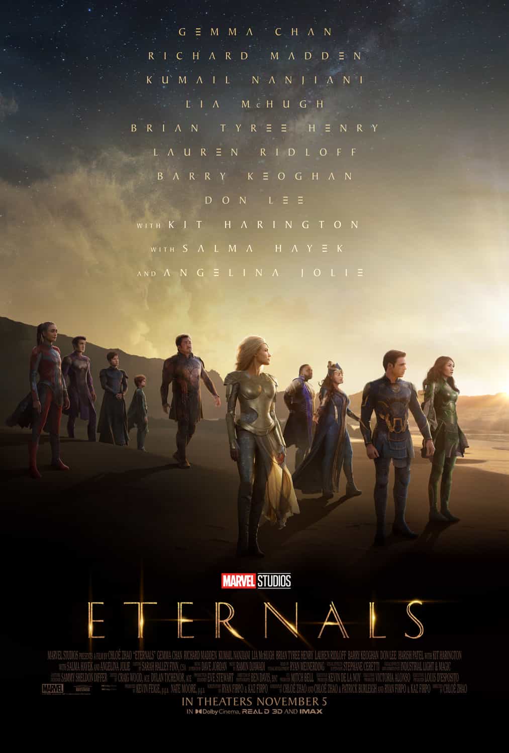 World Box Office Weekend Report 5th - 7th November 2021:  Eternals get released globally and takes the top of the box office in its debut
