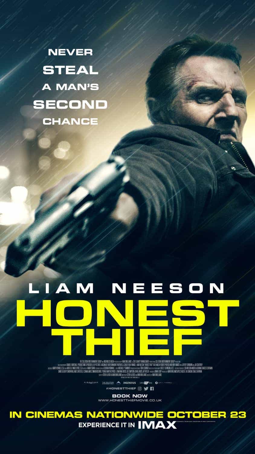 US Box Office Weekend Report 16th - 18th October 2020:  Liam Neeson returns to the action genre in Honest Thief which debuts at number 1