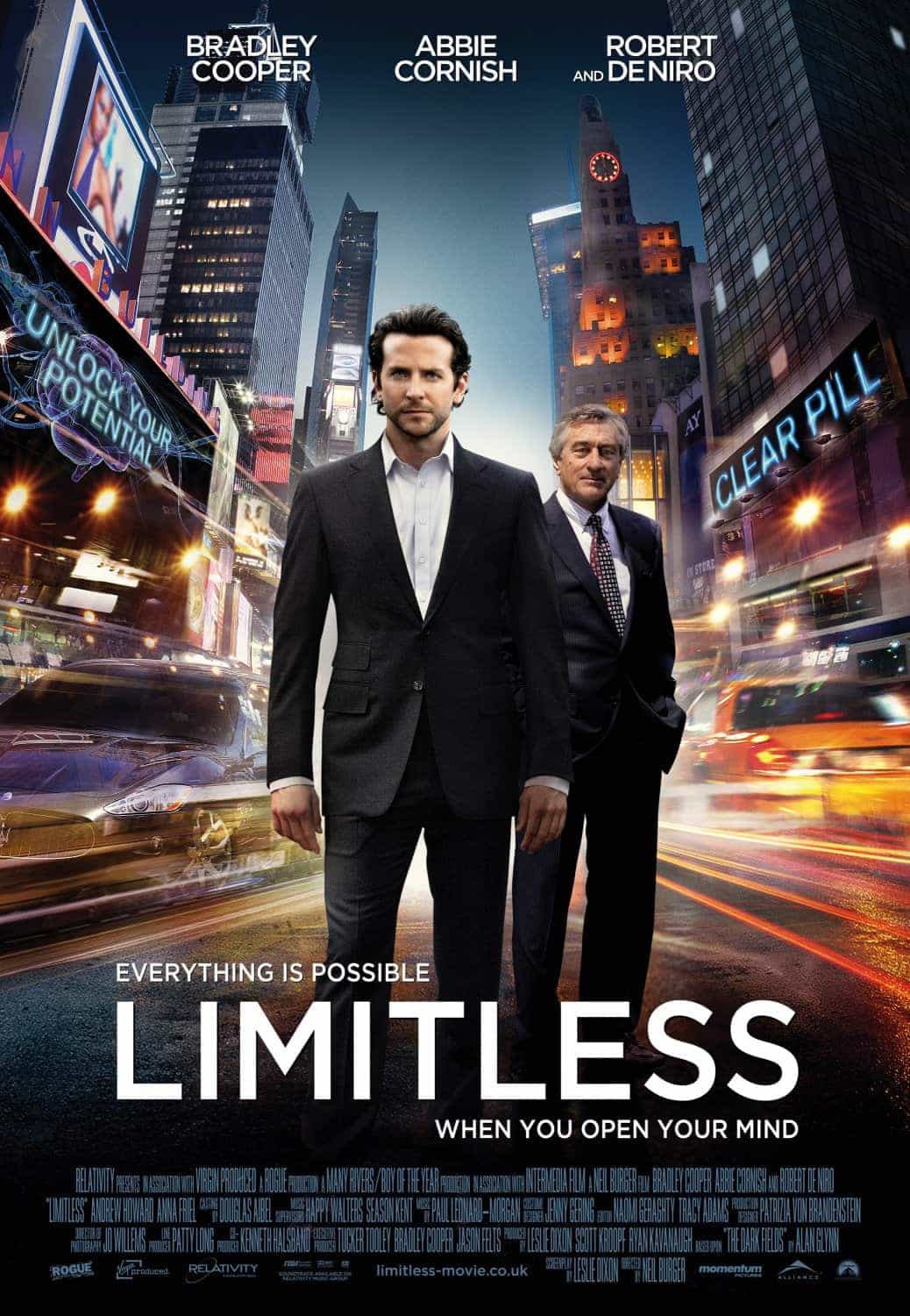 Limitless debuts at the top of the UK box office