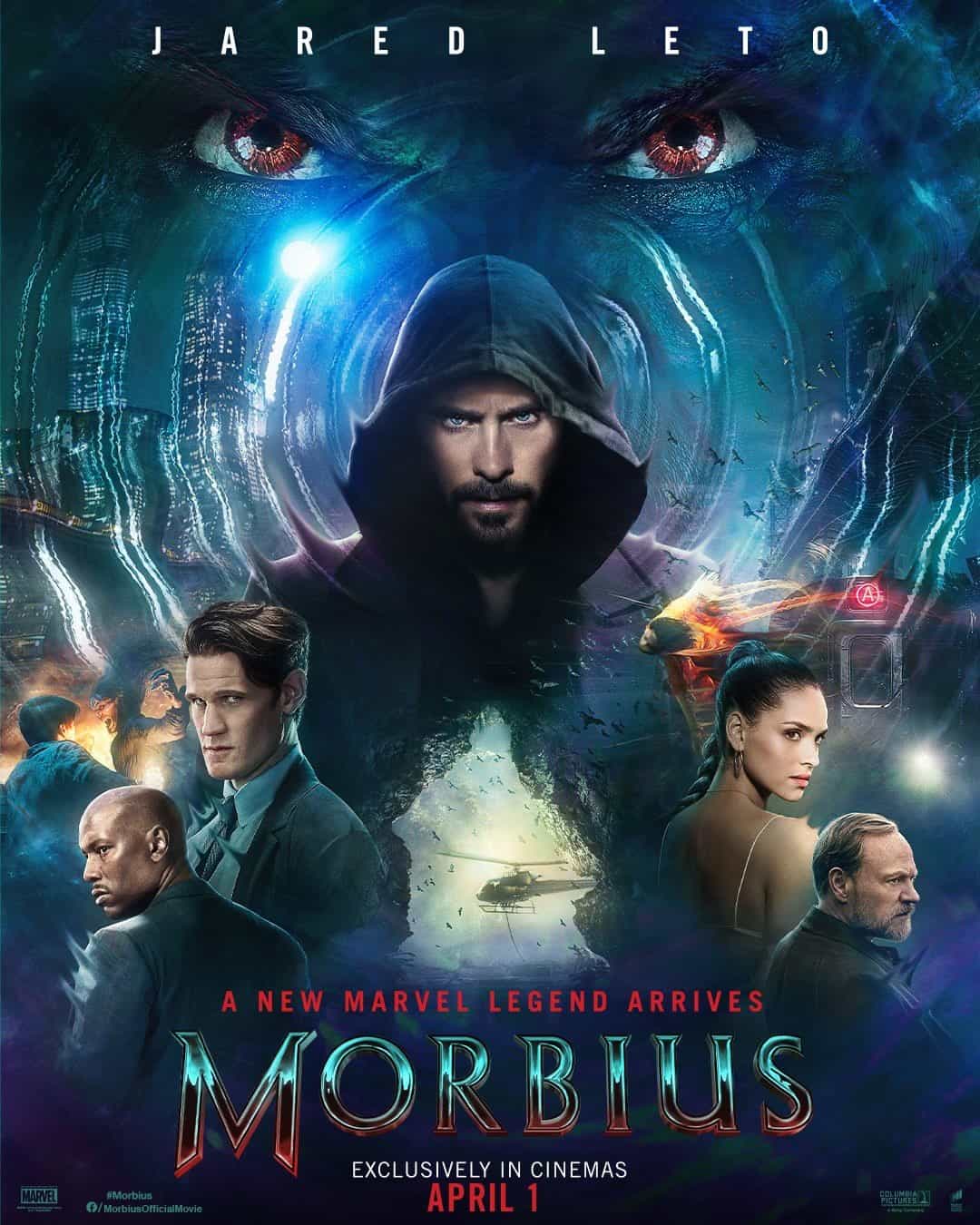 New poster released for Morbius which stars Jared Leto - the movie is released 28th January 2022 #morbius