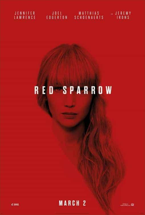 BBFC gives Red Sparrow a 15 rating for strong bloody violence, gore, sexual violence, sex, very strong language
