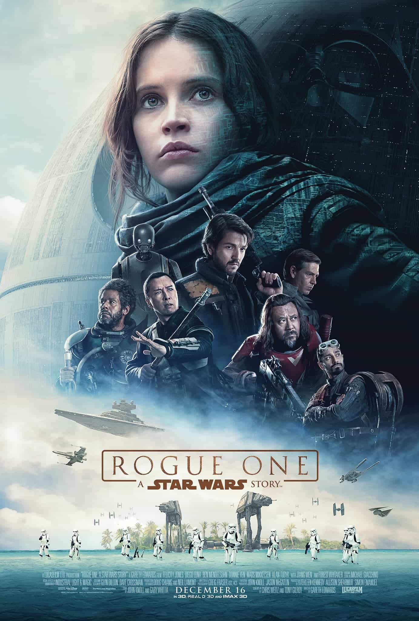 UK Box Office Weekend 16th December 2016:  Rogue One opens big but not as big as The Force Awakens last year
