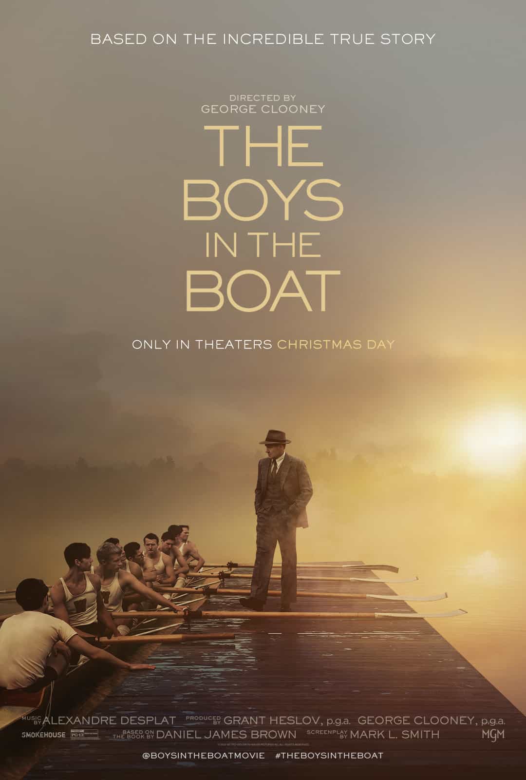 New poster has been released for The Boys In the Boat which stars Joel Edgerton and Courtney Henggeler - movie UK release date 12th January 2024 #theboysintheboat