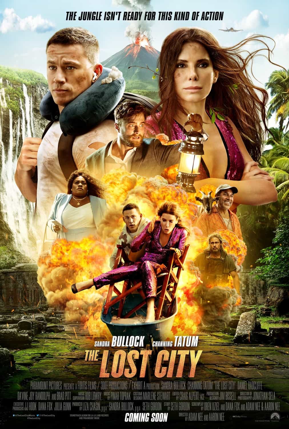 New poster released for The Lost City which stars Sandra Bullock - the movie is released 25th March 2022 #thelostcity
