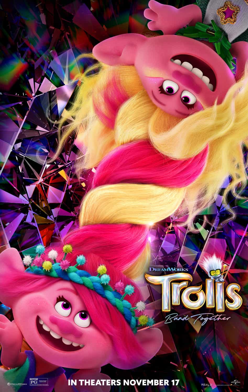 New poster has been released for Trolls Band Together which stars Anna Kendrick and Justin Timberlake - movie UK release date 20th October 2023 #trollsbandtogether